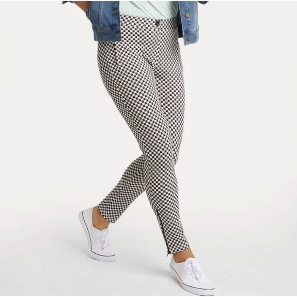 Betabrand Black and White Skinny Pants